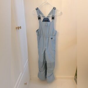 Girls size 13 light blue snowbib snow overalls